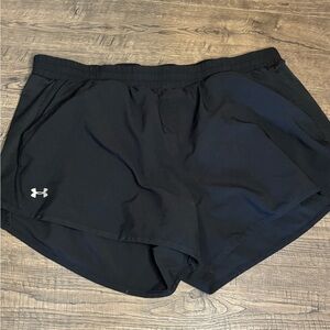 Under Armour Black Athletic Shorts Moisture-Wicking Performance